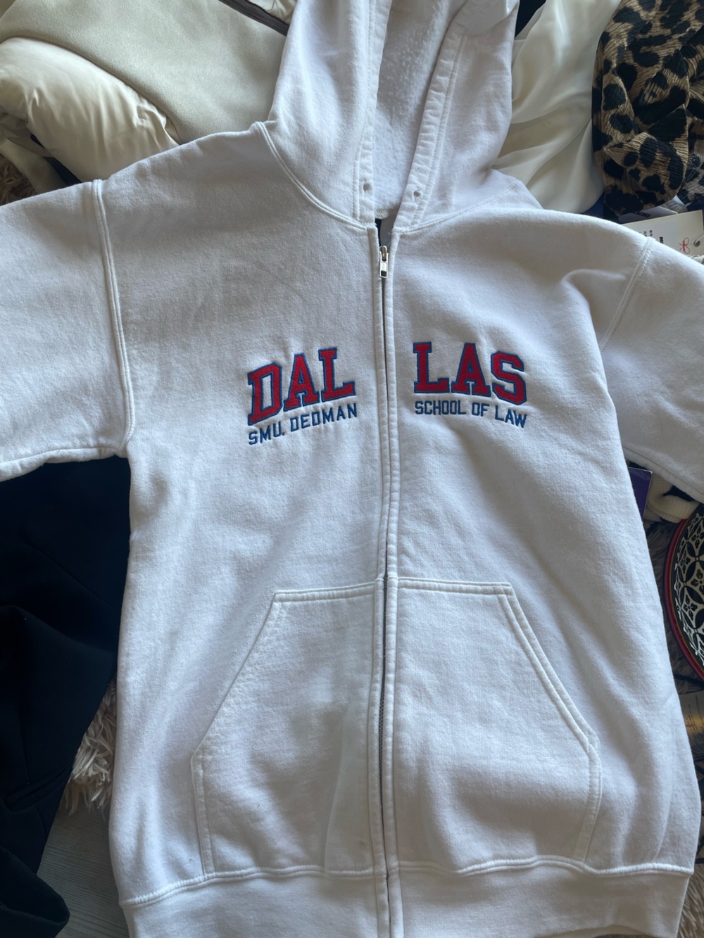 White Zip-Up Hoodie